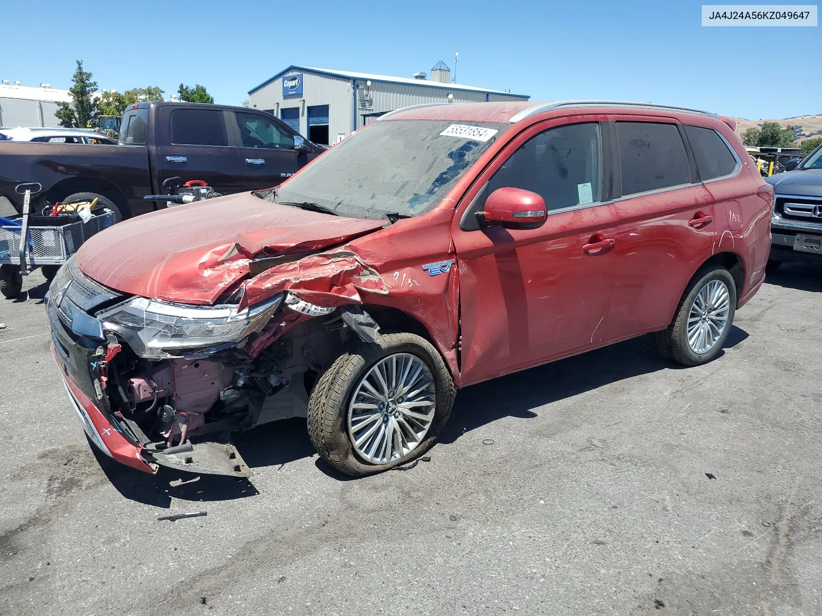 2019 Mitsubishi Outlander Sel VIN: JA4J24A56KZ049647 Lot: 58531854