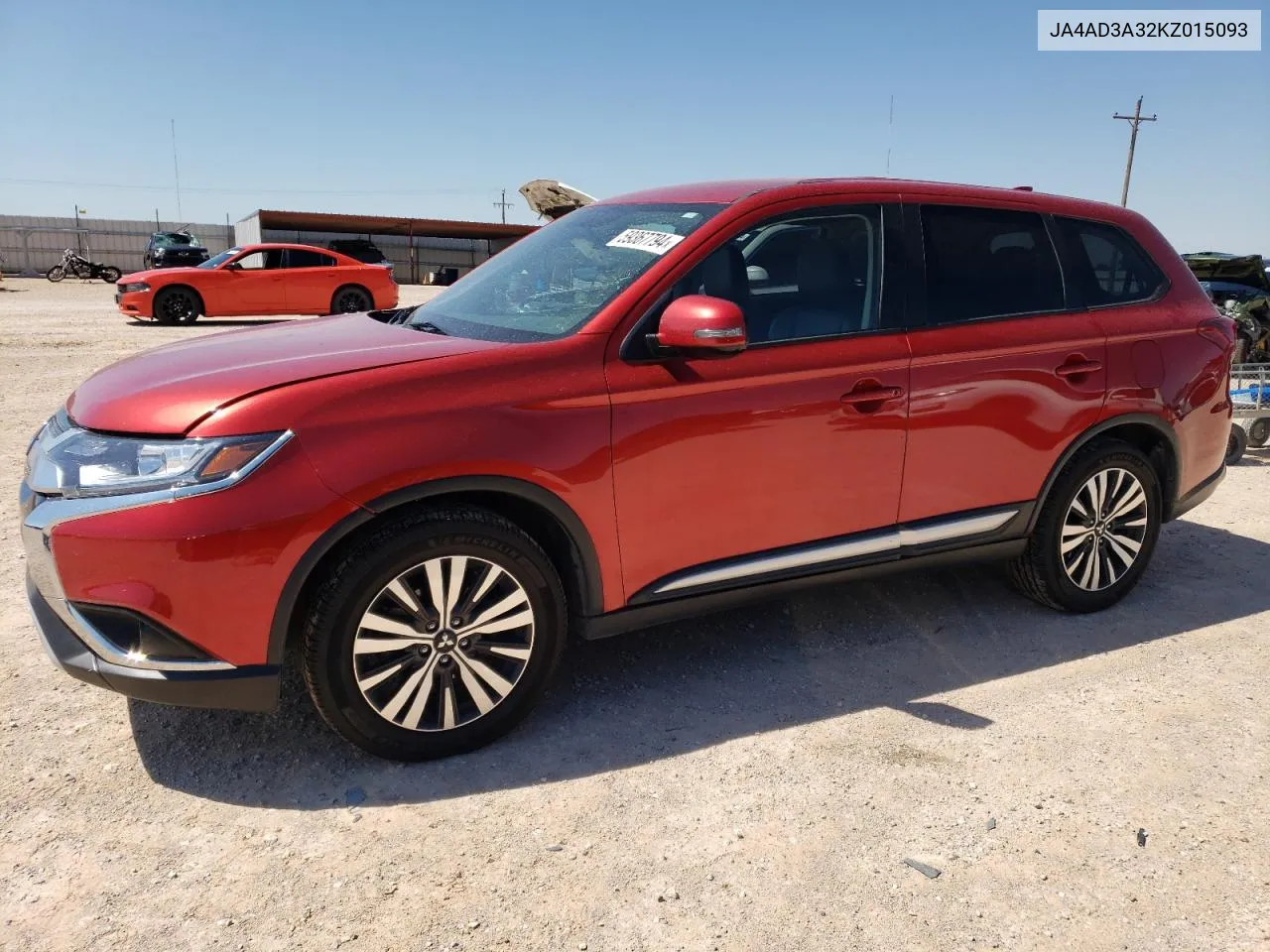 2019 Mitsubishi Outlander Se VIN: JA4AD3A32KZ015093 Lot: 59367794