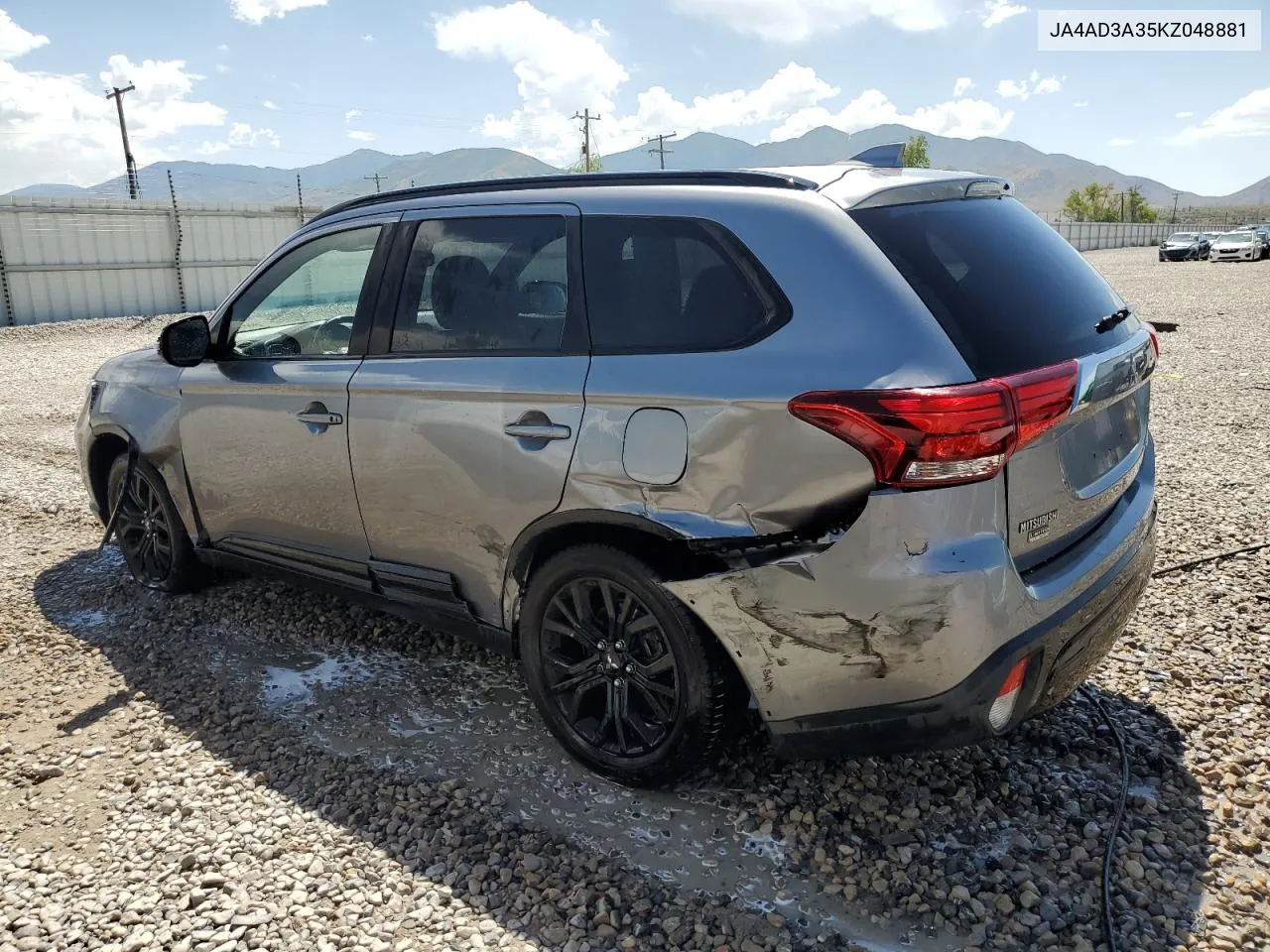 2019 Mitsubishi Outlander Se VIN: JA4AD3A35KZ048881 Lot: 60268184