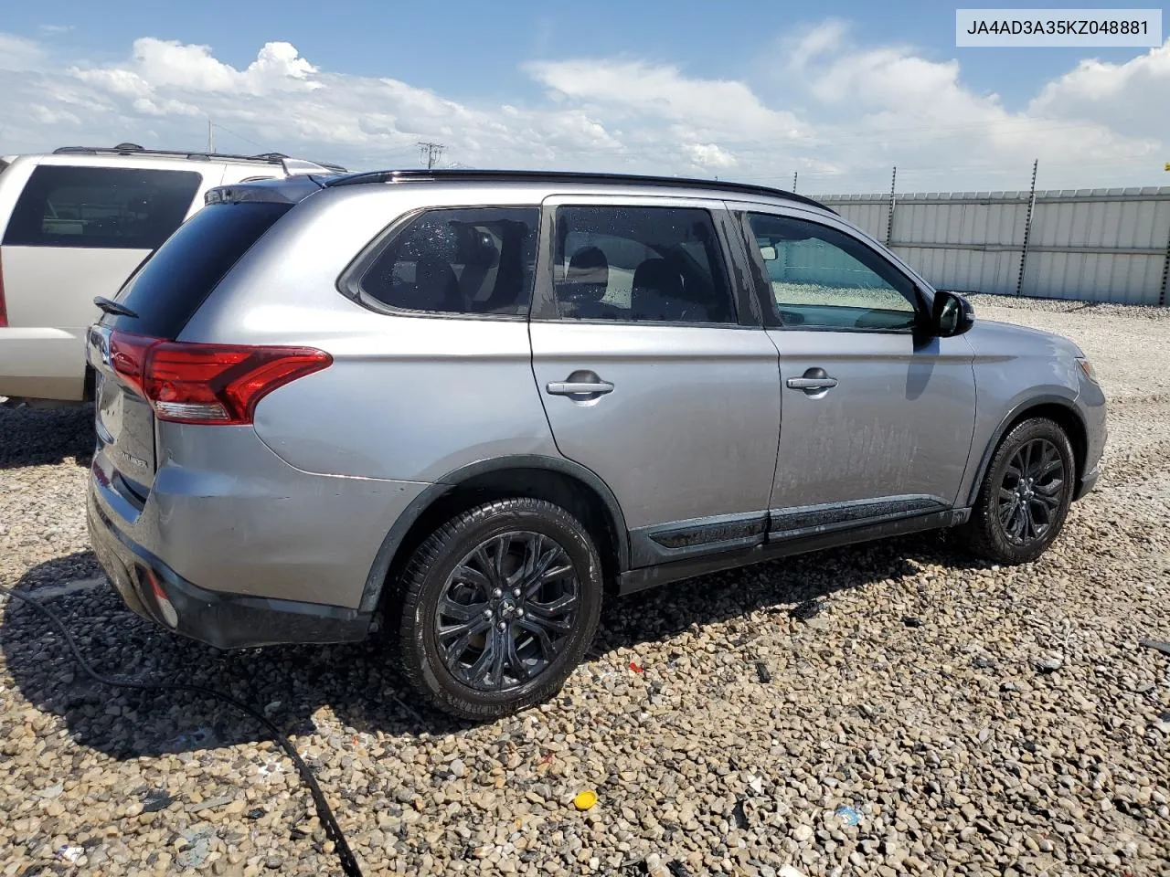 2019 Mitsubishi Outlander Se VIN: JA4AD3A35KZ048881 Lot: 60268184