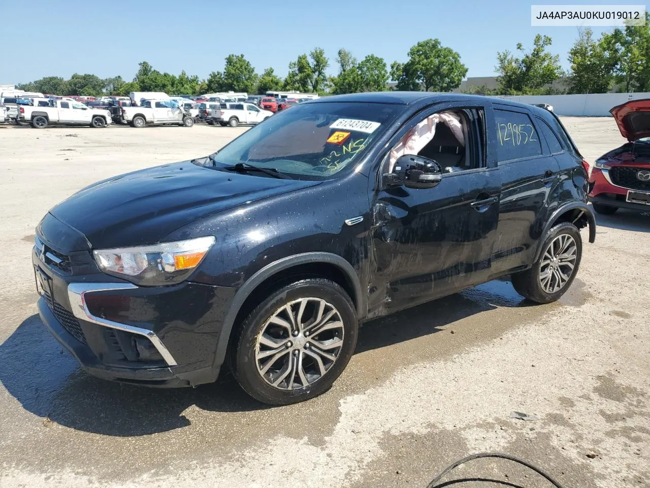 2019 Mitsubishi Outlander Sport Es VIN: JA4AP3AU0KU019012 Lot: 61243704