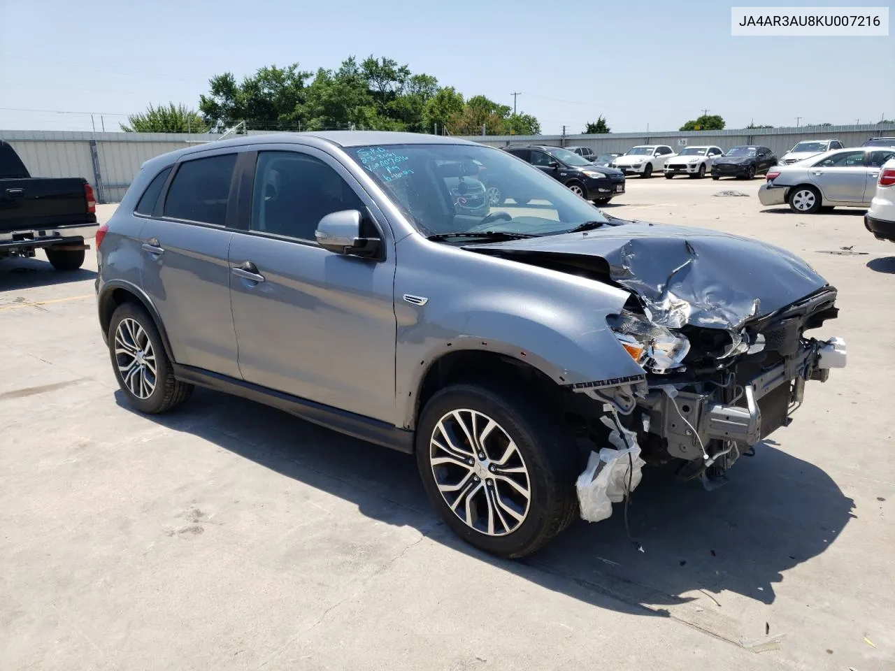 2019 Mitsubishi Outlander Sport Es VIN: JA4AR3AU8KU007216 Lot: 61397134