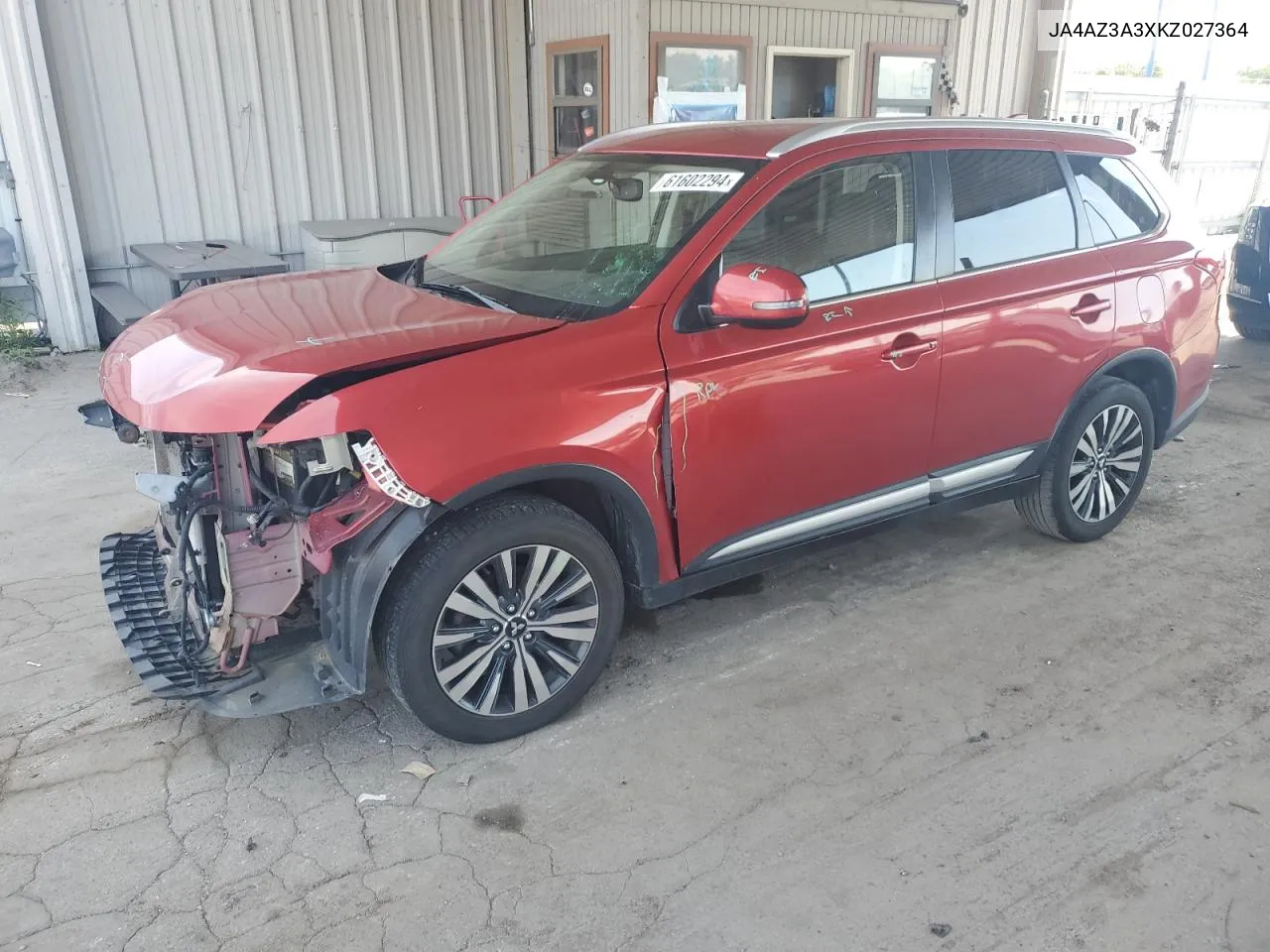 2019 Mitsubishi Outlander Se VIN: JA4AZ3A3XKZ027364 Lot: 61602294