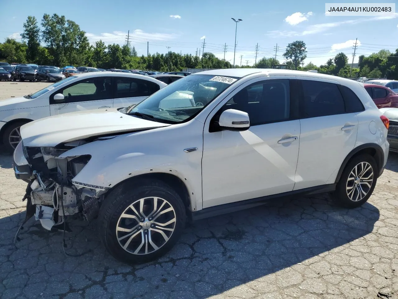 2019 Mitsubishi Outlander Sport Se VIN: JA4AP4AU1KU002483 Lot: 61724674