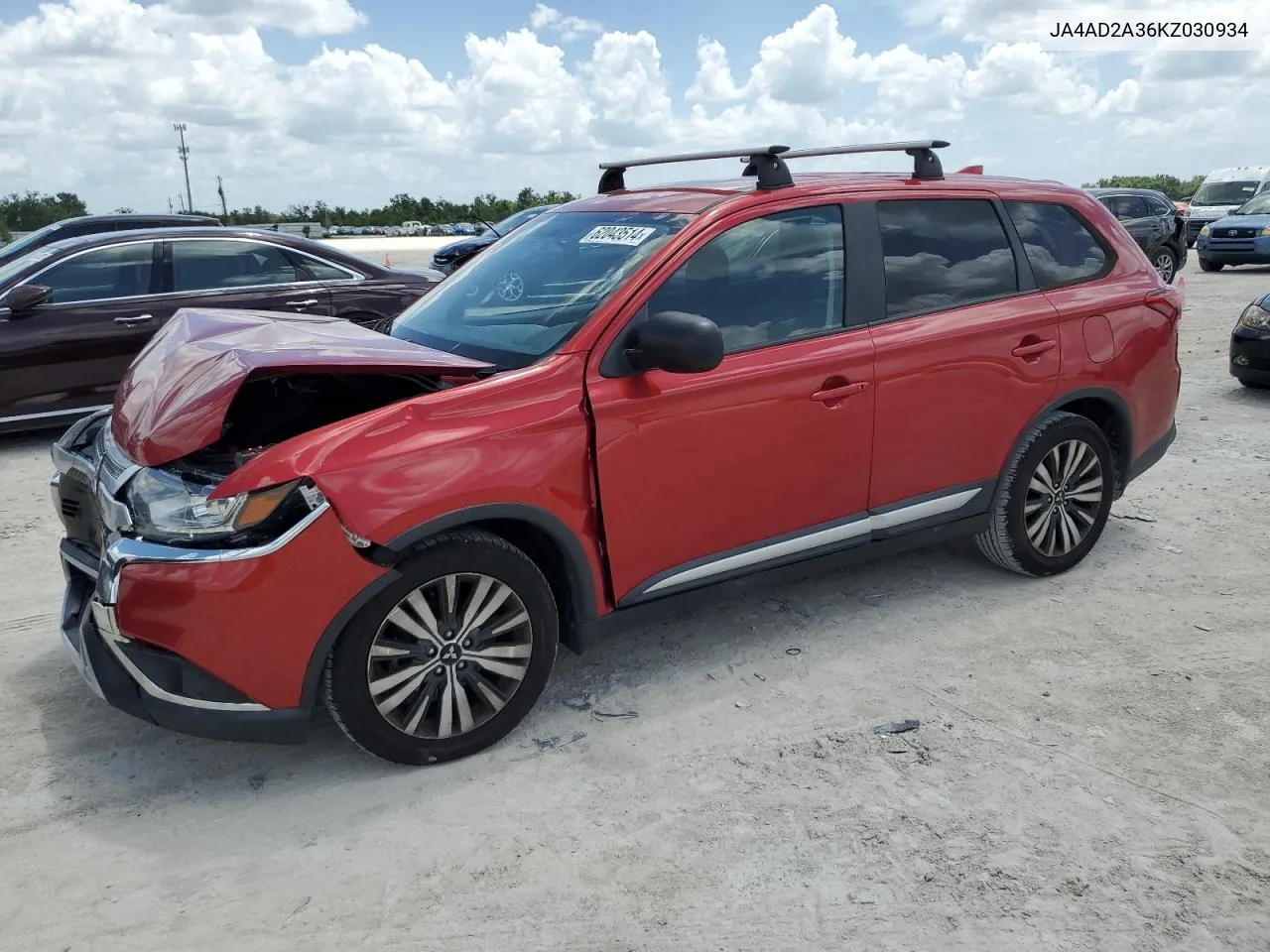 2019 Mitsubishi Outlander Es VIN: JA4AD2A36KZ030934 Lot: 62043514