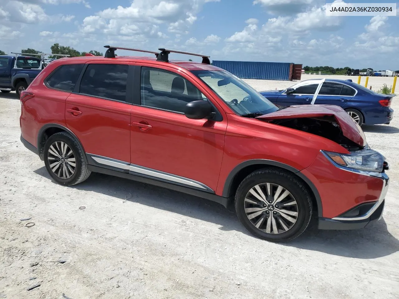 2019 Mitsubishi Outlander Es VIN: JA4AD2A36KZ030934 Lot: 62043514