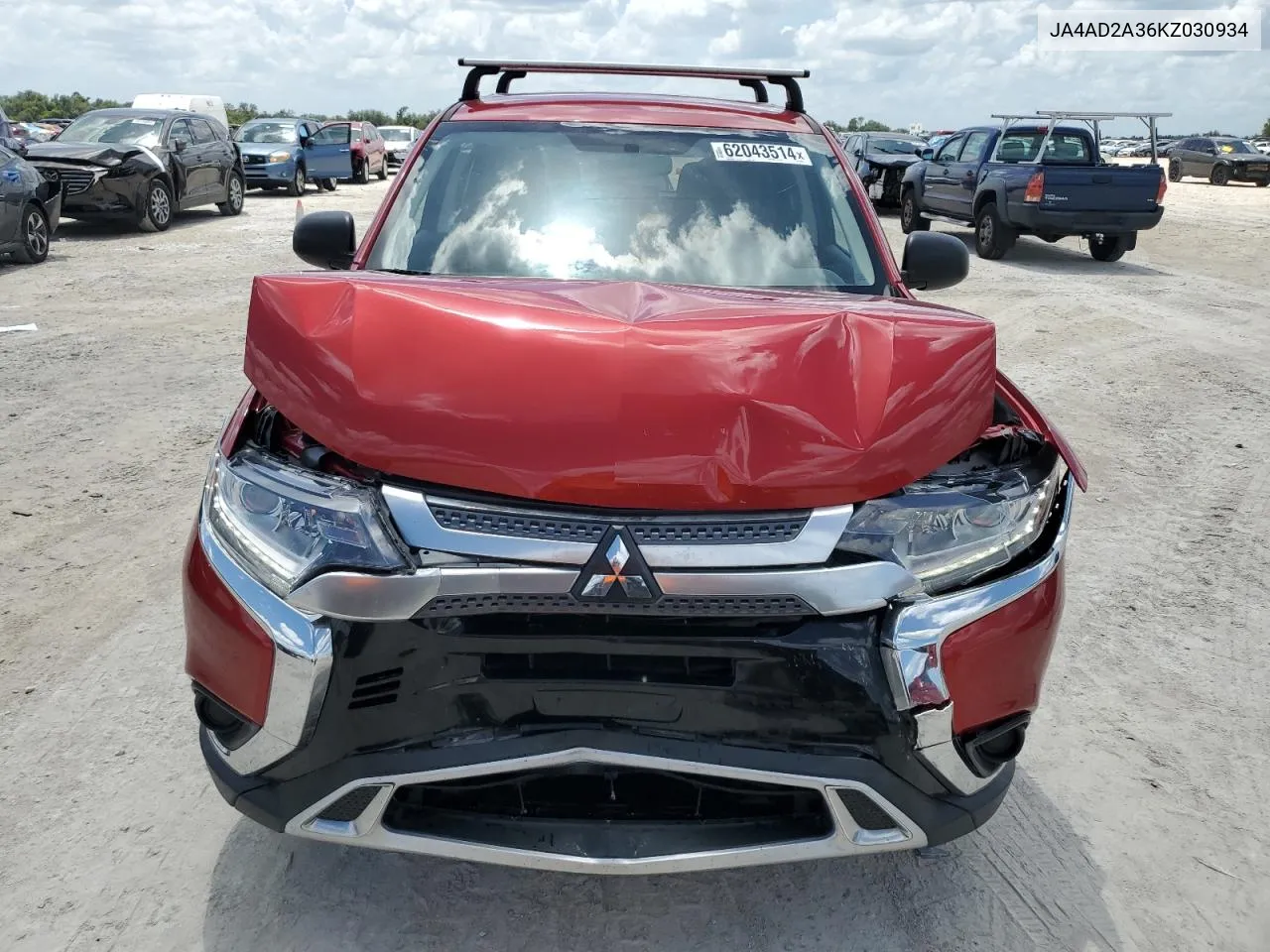 2019 Mitsubishi Outlander Es VIN: JA4AD2A36KZ030934 Lot: 62043514