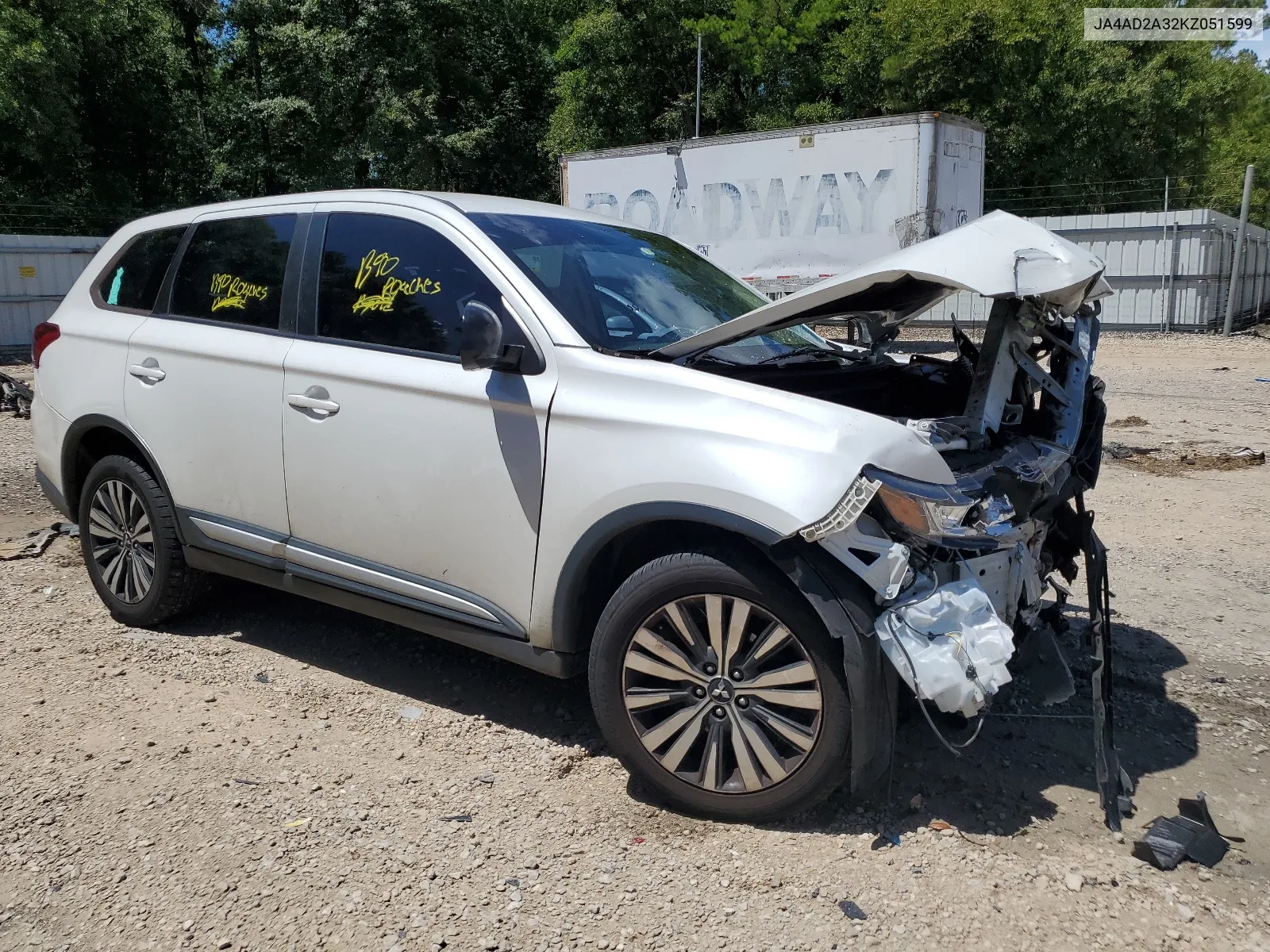 2019 Mitsubishi Outlander Es VIN: JA4AD2A32KZ051599 Lot: 64314954