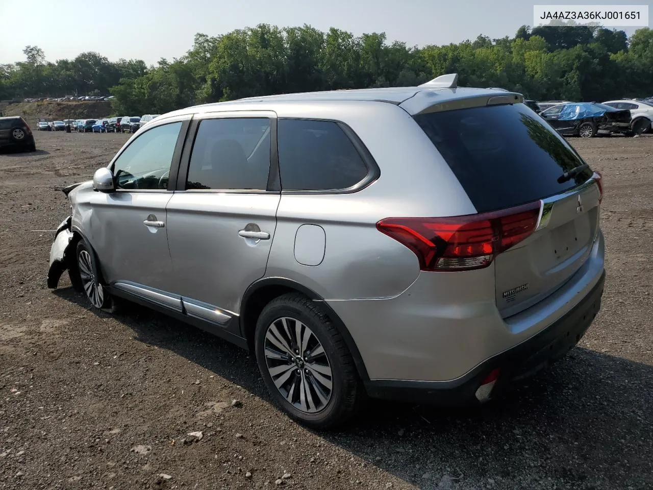 2019 Mitsubishi Outlander Se VIN: JA4AZ3A36KJ001651 Lot: 65206234