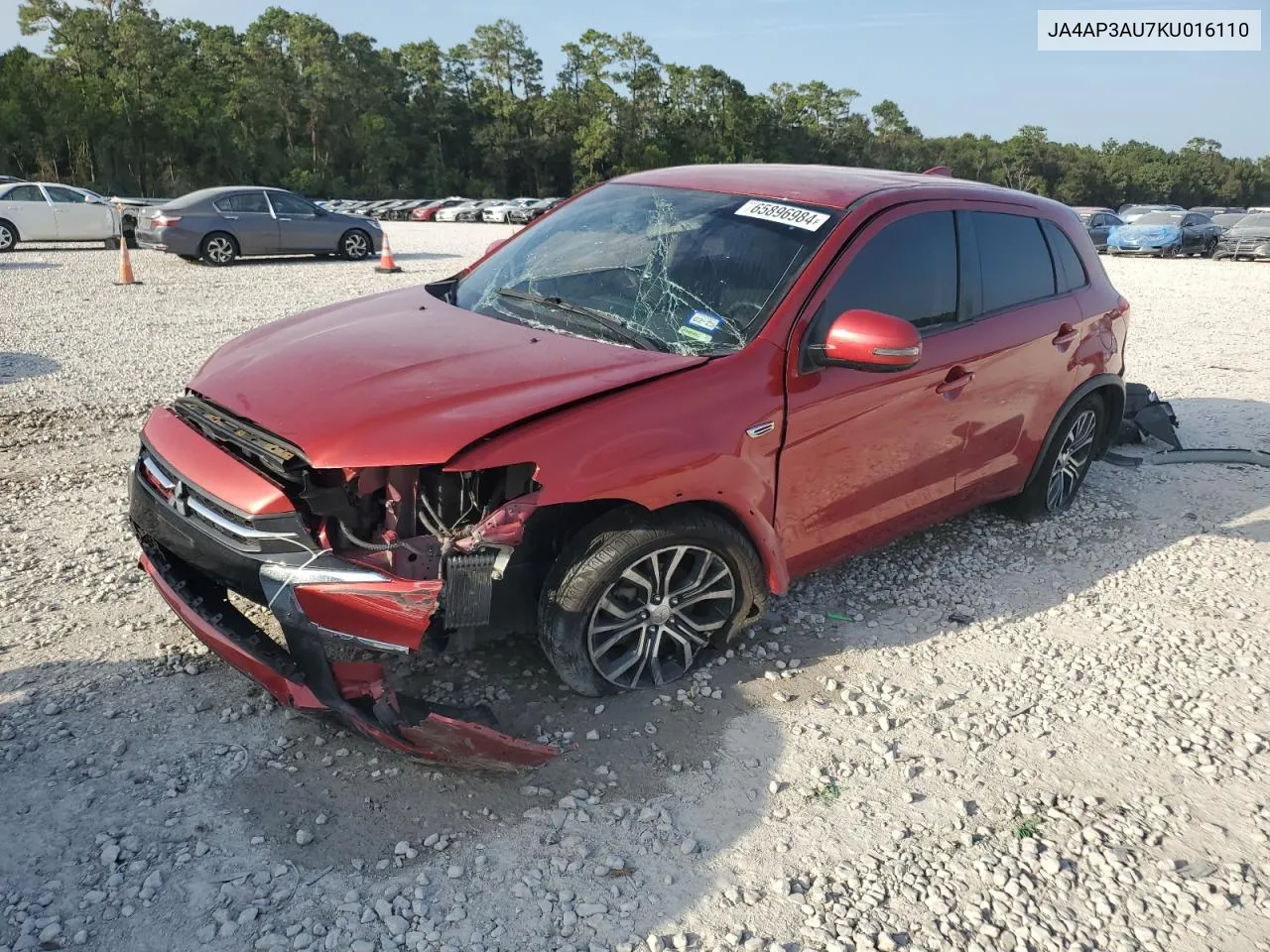 JA4AP3AU7KU016110 2019 Mitsubishi Outlander Sport Es