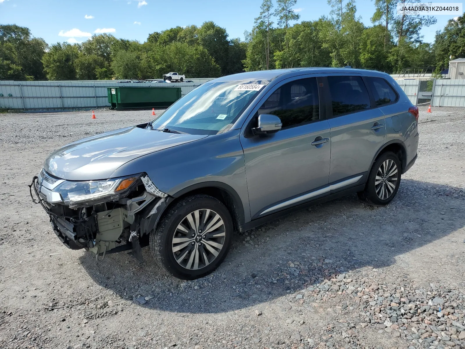 2019 Mitsubishi Outlander Se VIN: JA4AD3A31KZ044018 Lot: 66160584