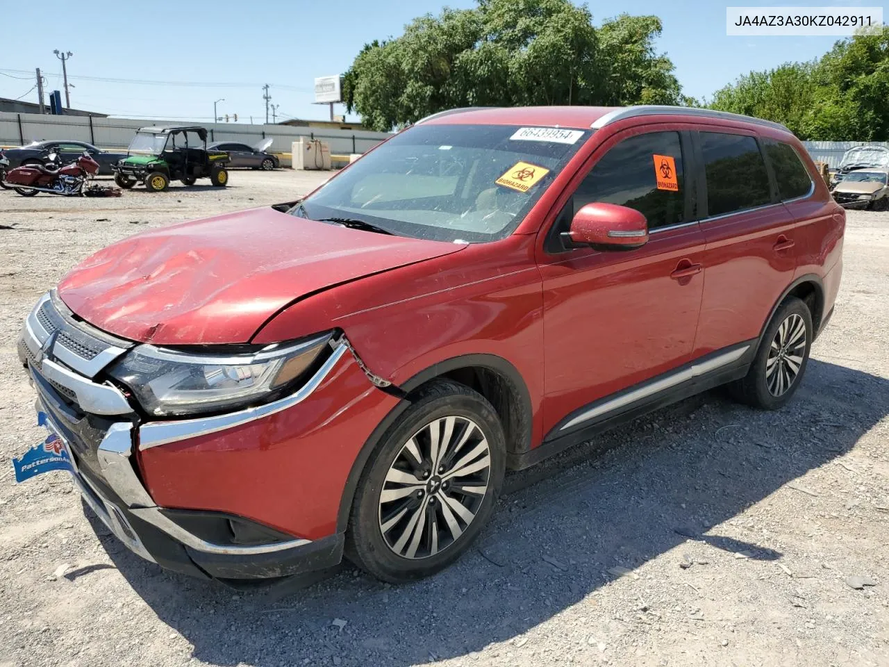 2019 Mitsubishi Outlander Se VIN: JA4AZ3A30KZ042911 Lot: 66439954