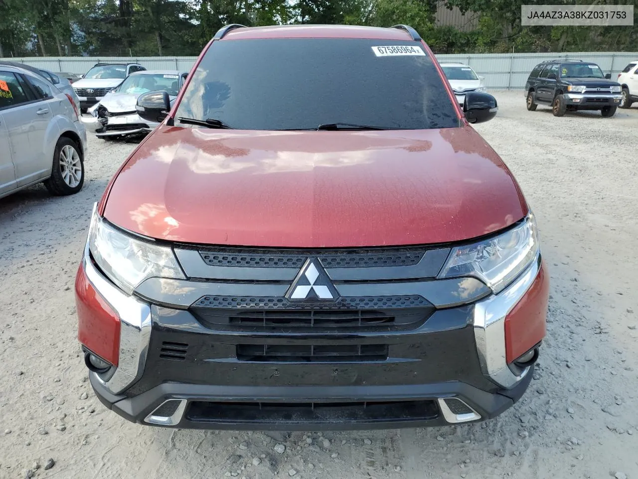 2019 Mitsubishi Outlander Se VIN: JA4AZ3A38KZ031753 Lot: 67586964