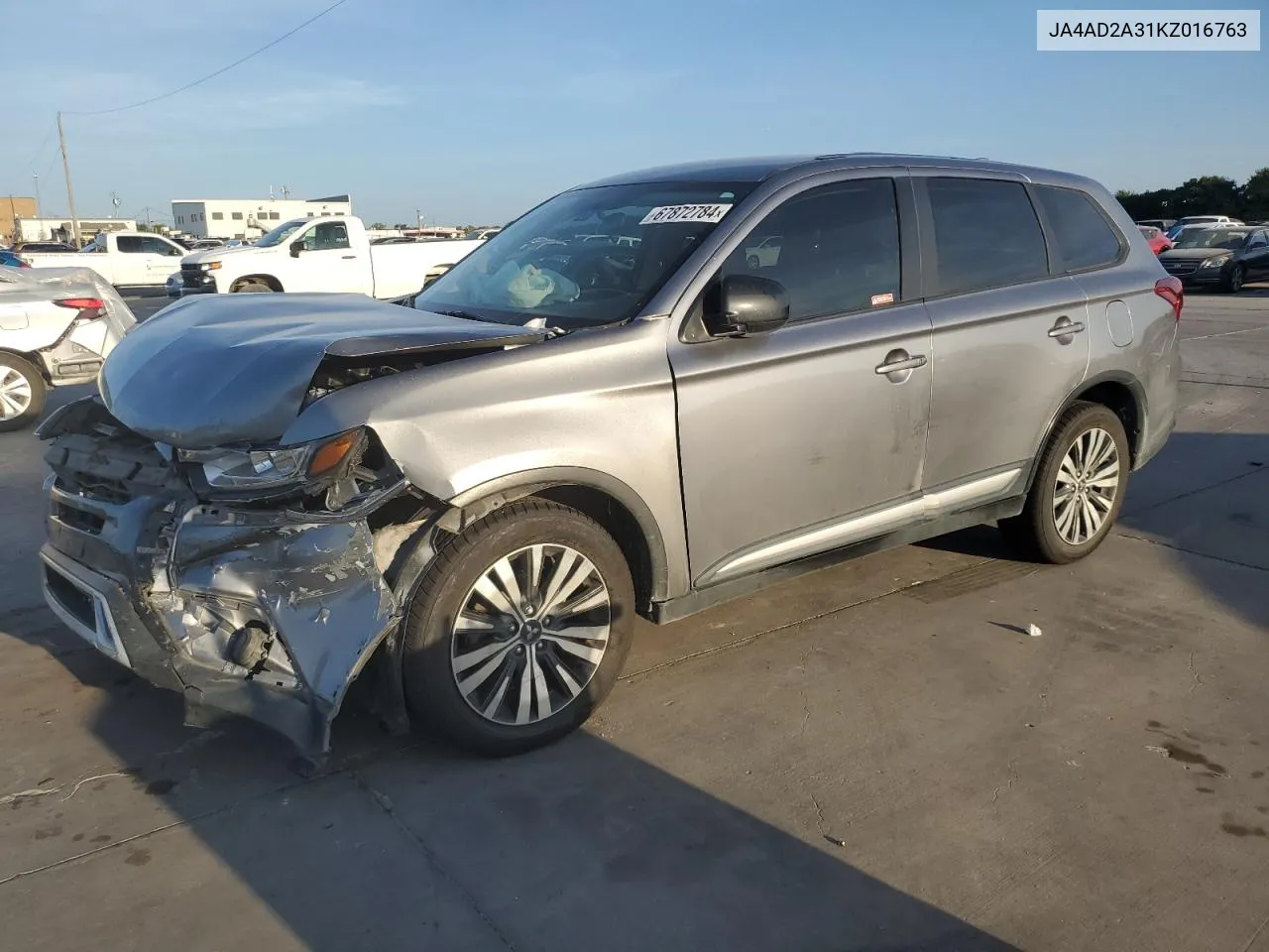 2019 Mitsubishi Outlander Es VIN: JA4AD2A31KZ016763 Lot: 67872784