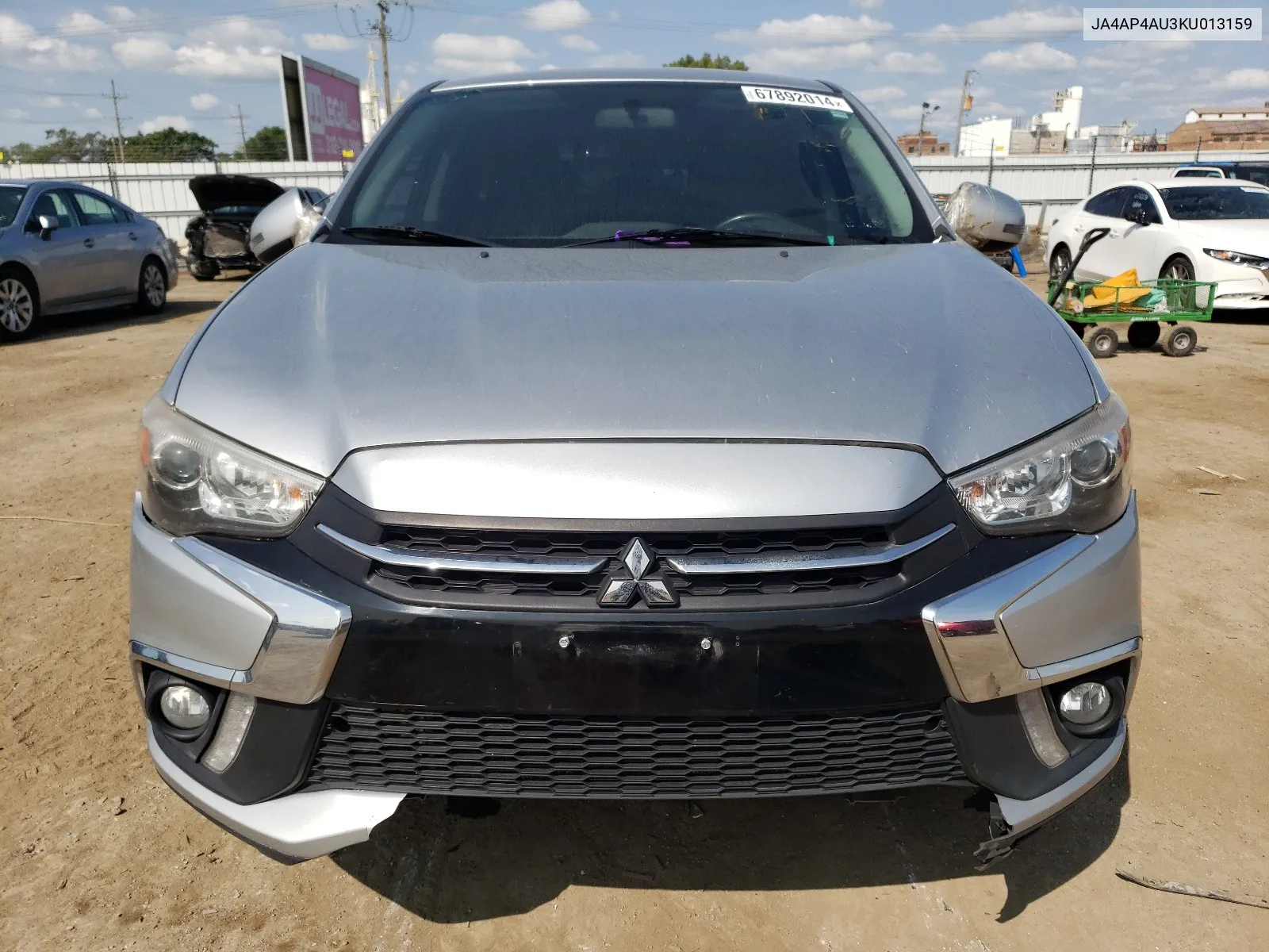 2019 Mitsubishi Outlander Sport Se VIN: JA4AP4AU3KU013159 Lot: 67892014