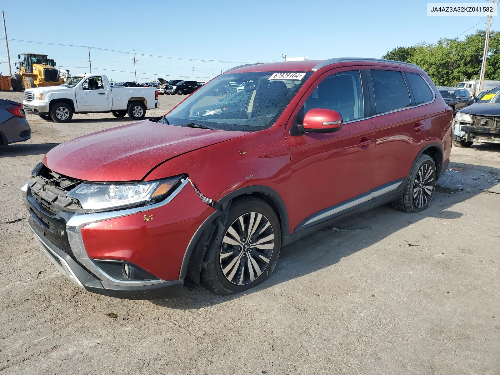 2019 Mitsubishi Outlander Se VIN: JA4AZ3A32KZ041582 Lot: 67929164