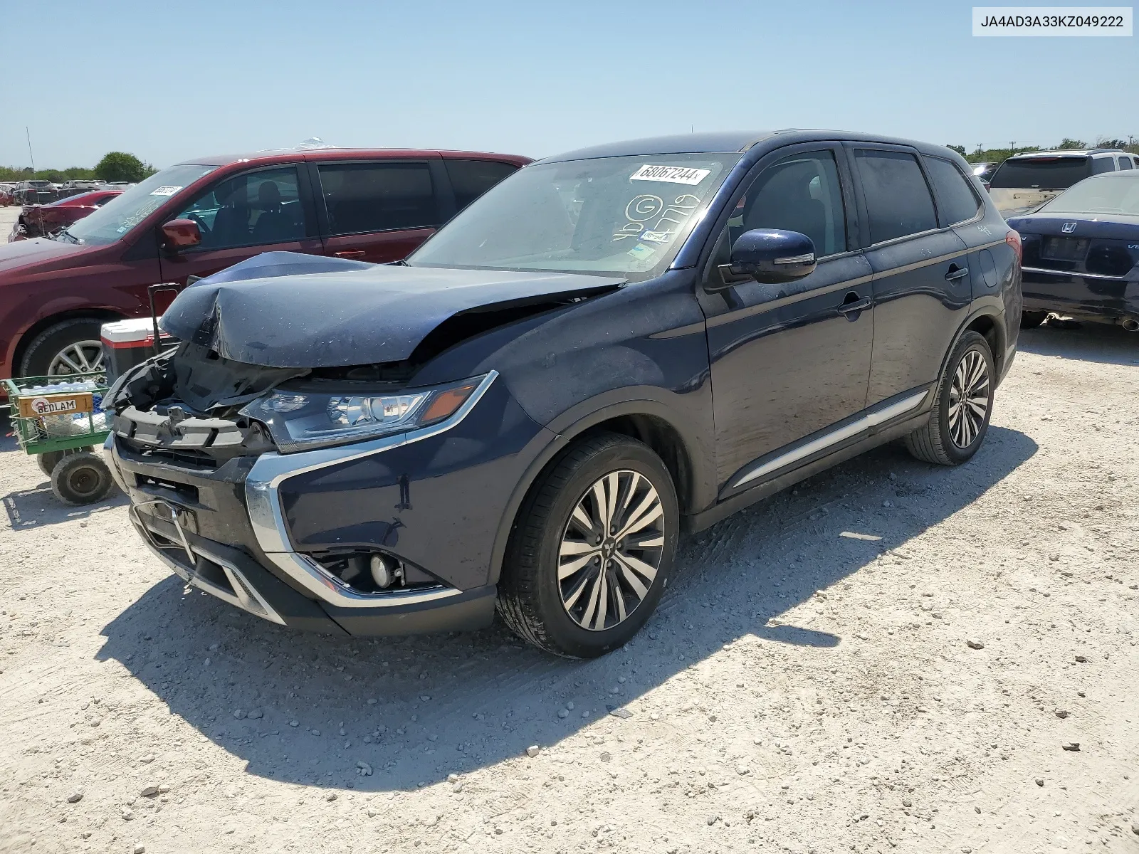 2019 Mitsubishi Outlander Se VIN: JA4AD3A33KZ049222 Lot: 68067244