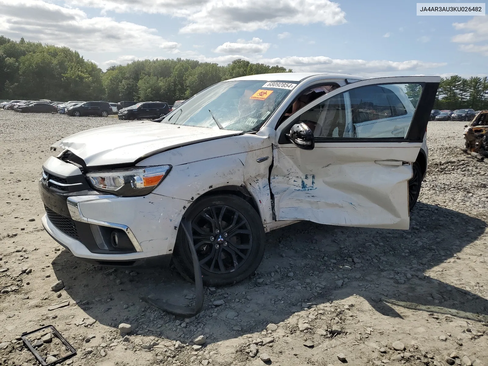 2019 Mitsubishi Outlander Sport Es VIN: JA4AR3AU3KU026482 Lot: 68092854