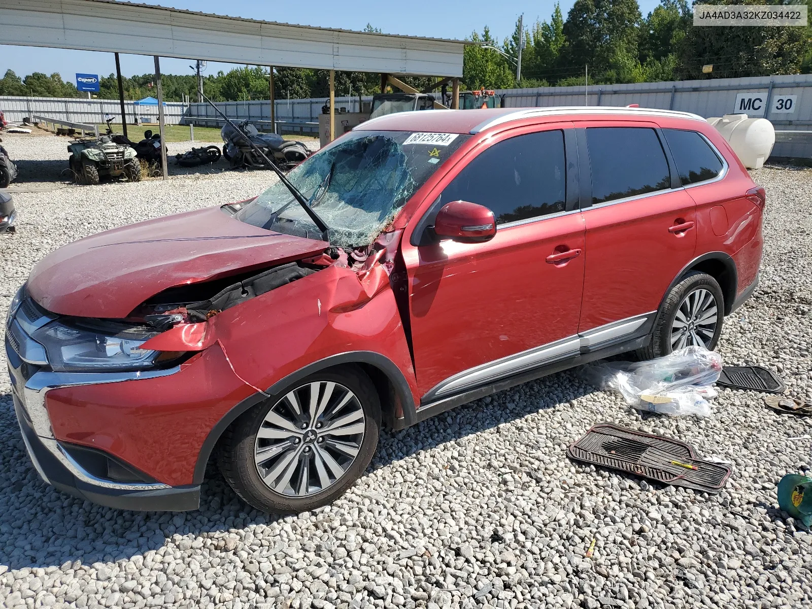 2019 Mitsubishi Outlander Se VIN: JA4AD3A32KZ034422 Lot: 68125764