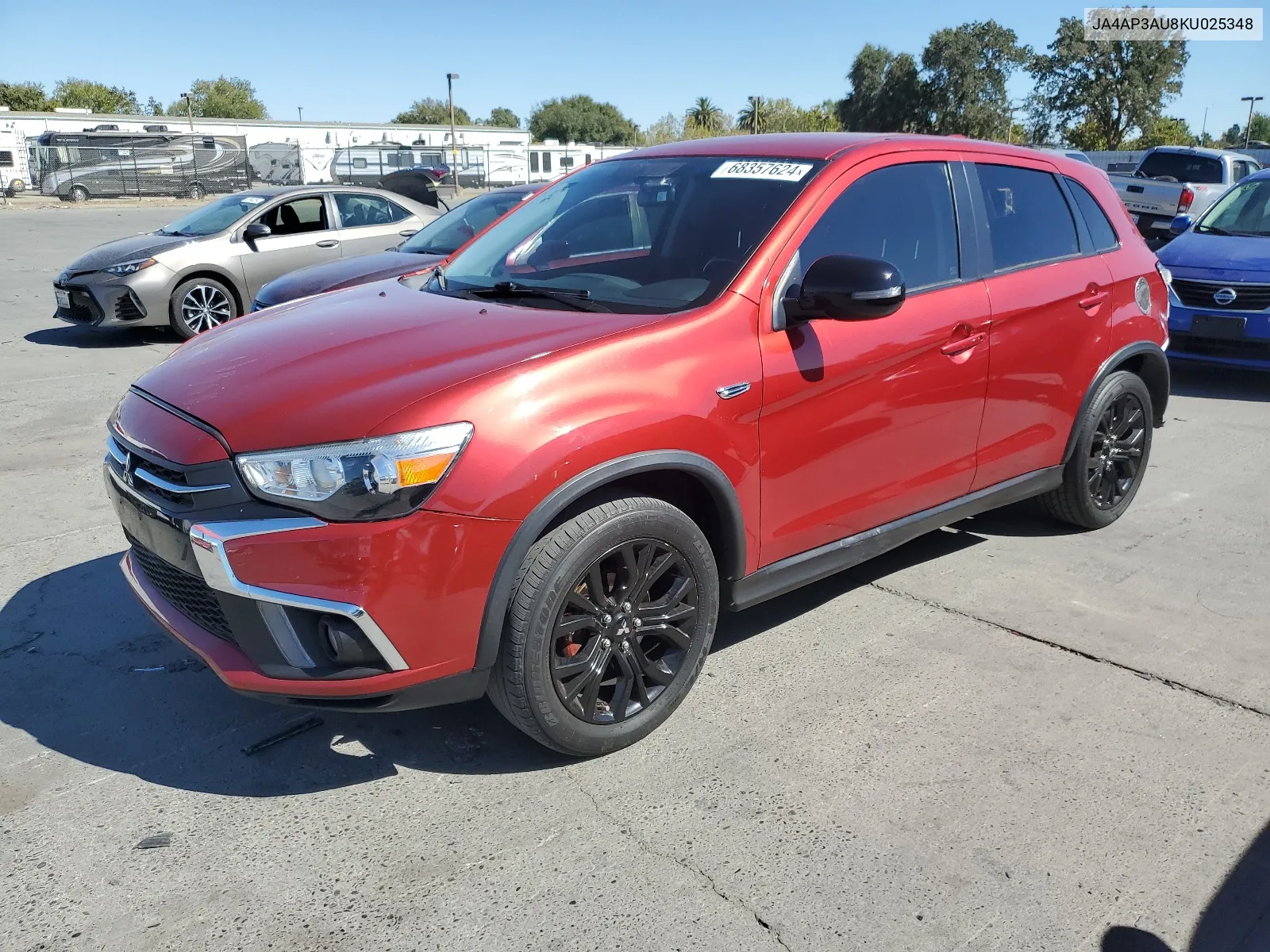 2019 Mitsubishi Outlander Sport Es VIN: JA4AP3AU8KU025348 Lot: 68357624