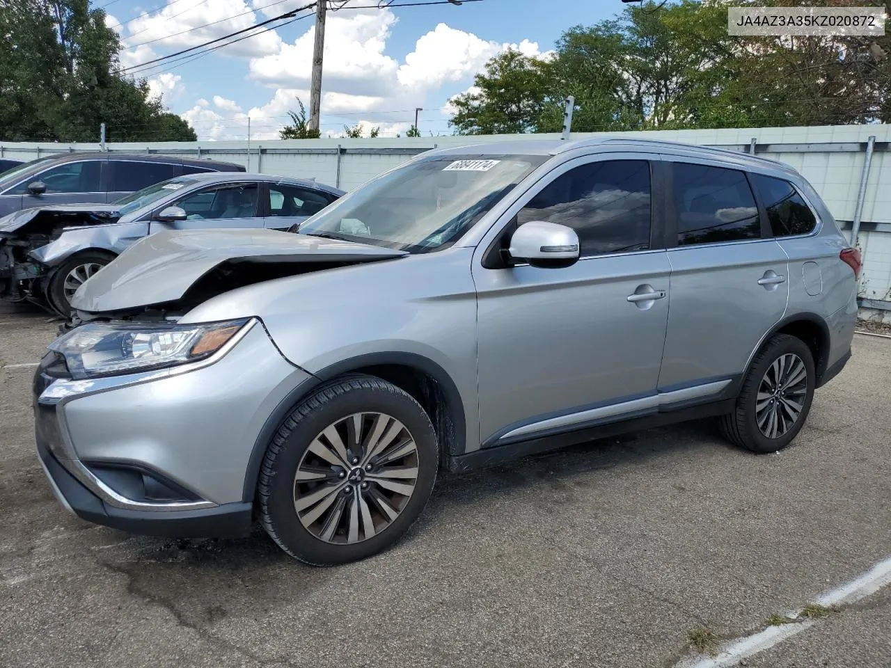 2019 Mitsubishi Outlander Se VIN: JA4AZ3A35KZ020872 Lot: 68841174