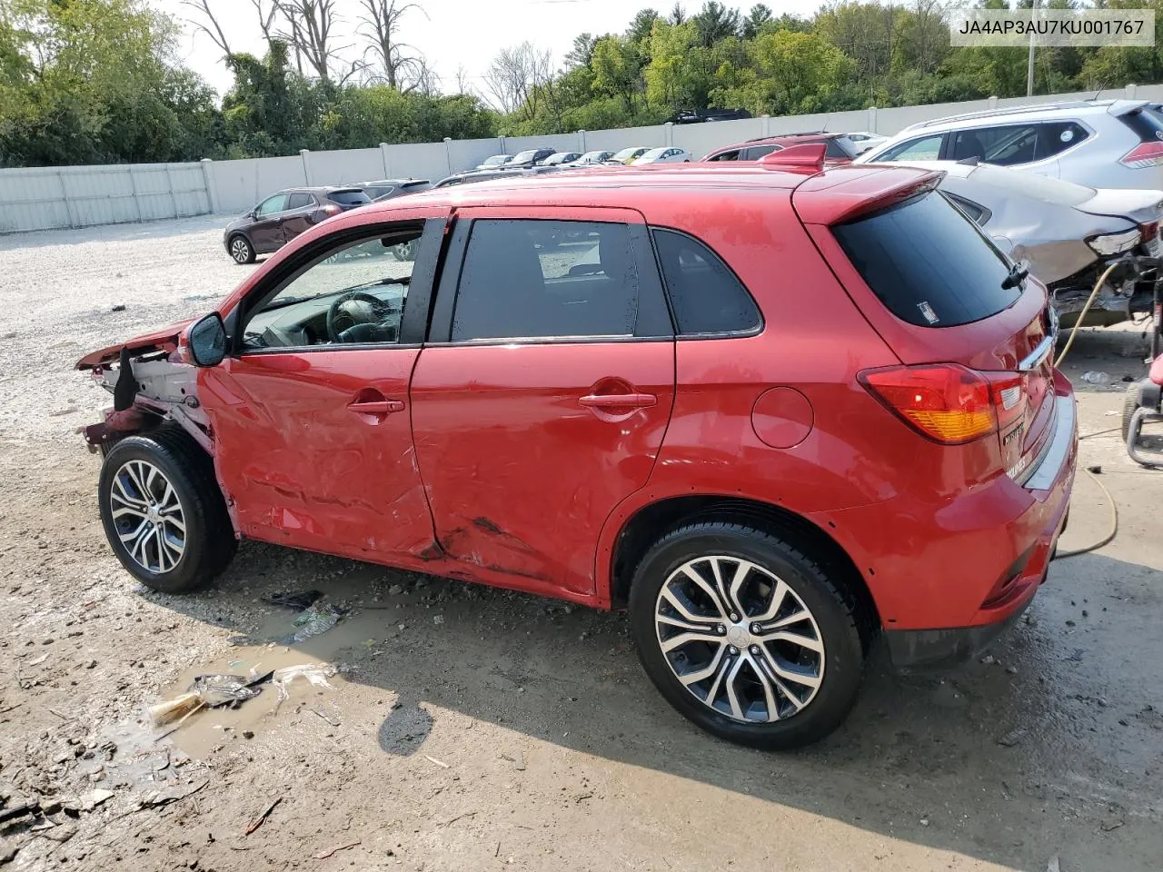 2019 Mitsubishi Outlander Sport Es VIN: JA4AP3AU7KU001767 Lot: 69310474