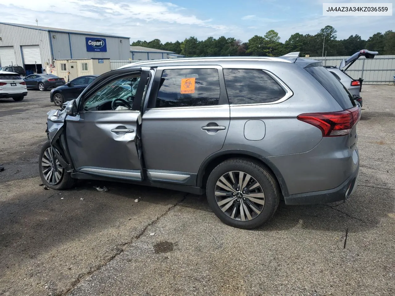 2019 Mitsubishi Outlander Se VIN: JA4AZ3A34KZ036559 Lot: 69894614