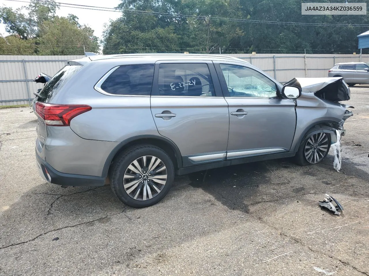 2019 Mitsubishi Outlander Se VIN: JA4AZ3A34KZ036559 Lot: 69894614