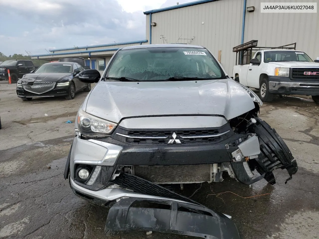 2019 Mitsubishi Outlander Sport Es VIN: JA4AP3AU6KU027048 Lot: 70560474