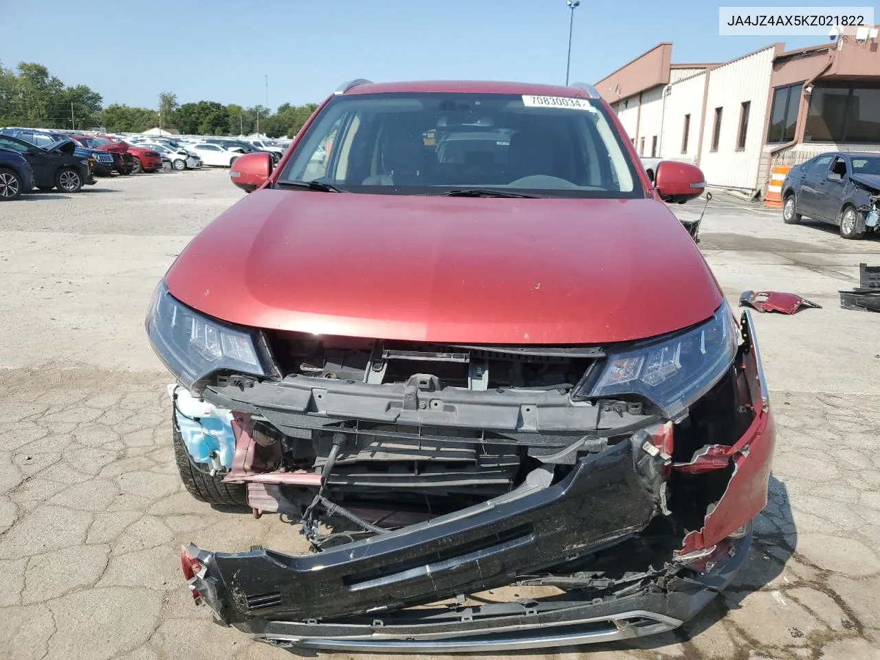 2019 Mitsubishi Outlander Gt VIN: JA4JZ4AX5KZ021822 Lot: 70830034