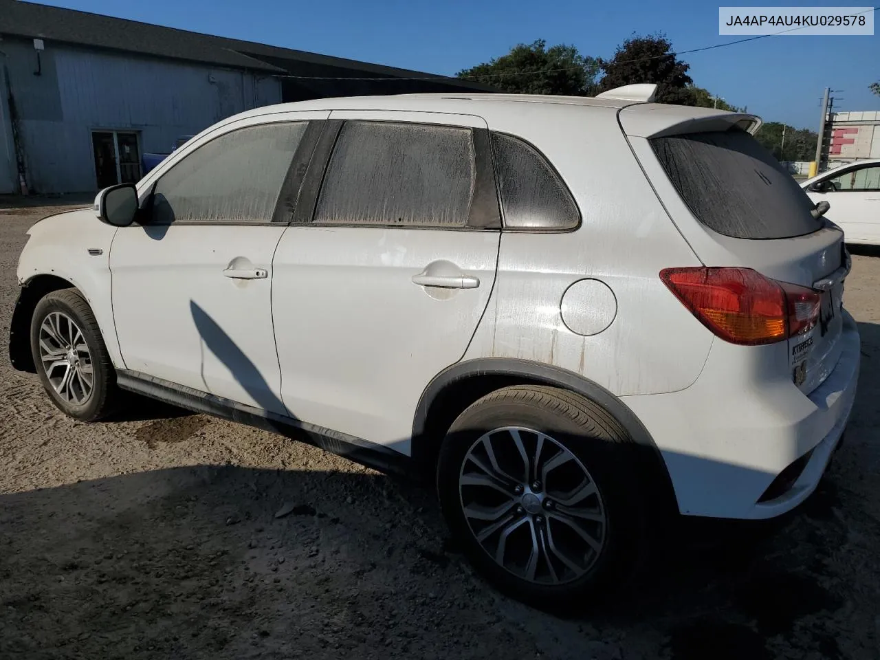 2019 Mitsubishi Outlander Sport Se VIN: JA4AP4AU4KU029578 Lot: 71263364