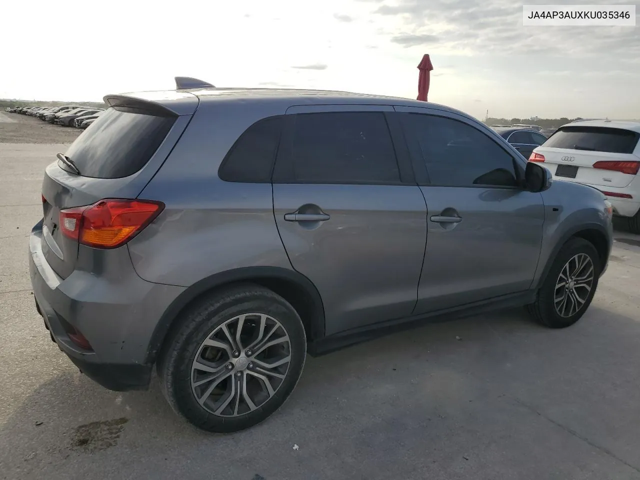 JA4AP3AUXKU035346 2019 Mitsubishi Outlander Sport Es