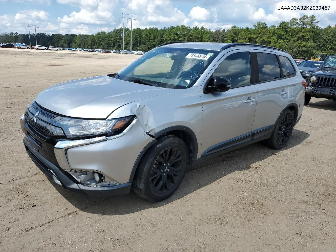 2019 Mitsubishi Outlander Se VIN: JA4AD3A32KZ039457 Lot: 71846904