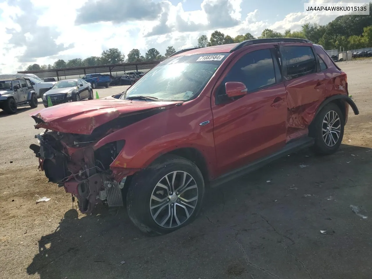 2019 Mitsubishi Outlander Sport Se VIN: JA4AP4AW8KU015135 Lot: 71883684