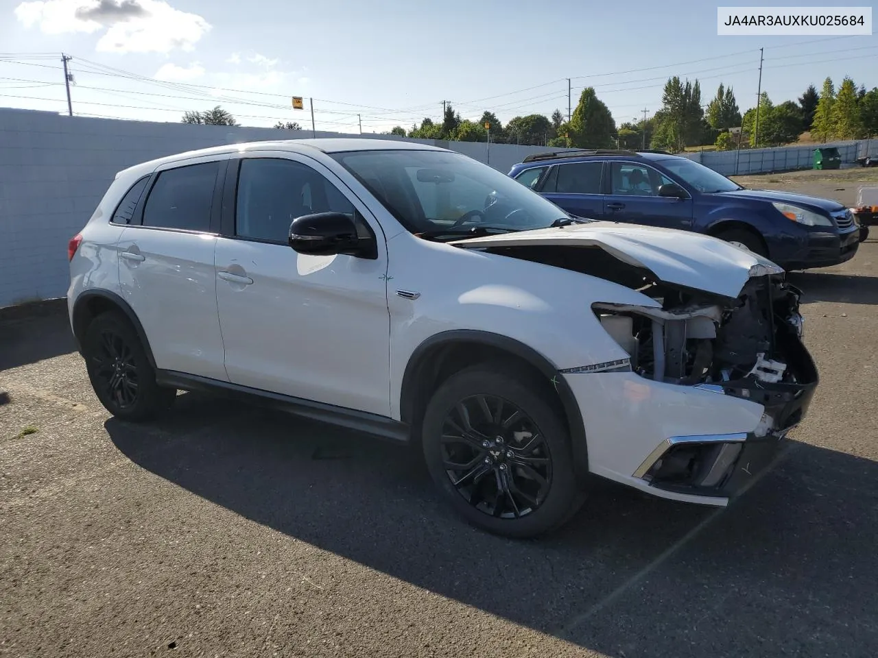 JA4AR3AUXKU025684 2019 Mitsubishi Outlander Sport Es