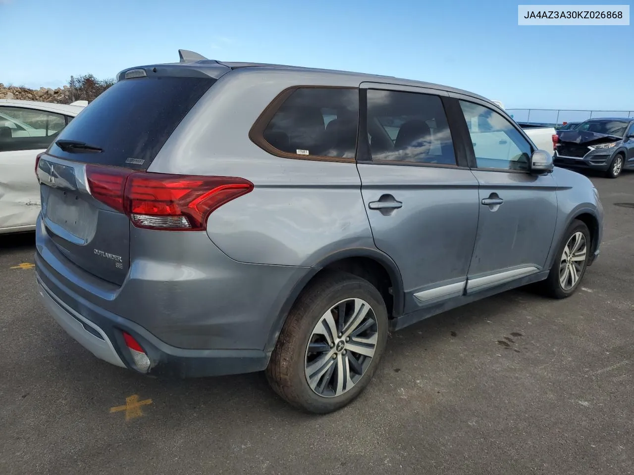 2019 Mitsubishi Outlander Se VIN: JA4AZ3A30KZ026868 Lot: 72206614