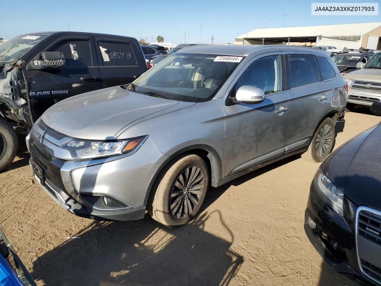 2019 Mitsubishi Outlander Se VIN: JA4AZ3A3XKZ017935 Lot: 72448444