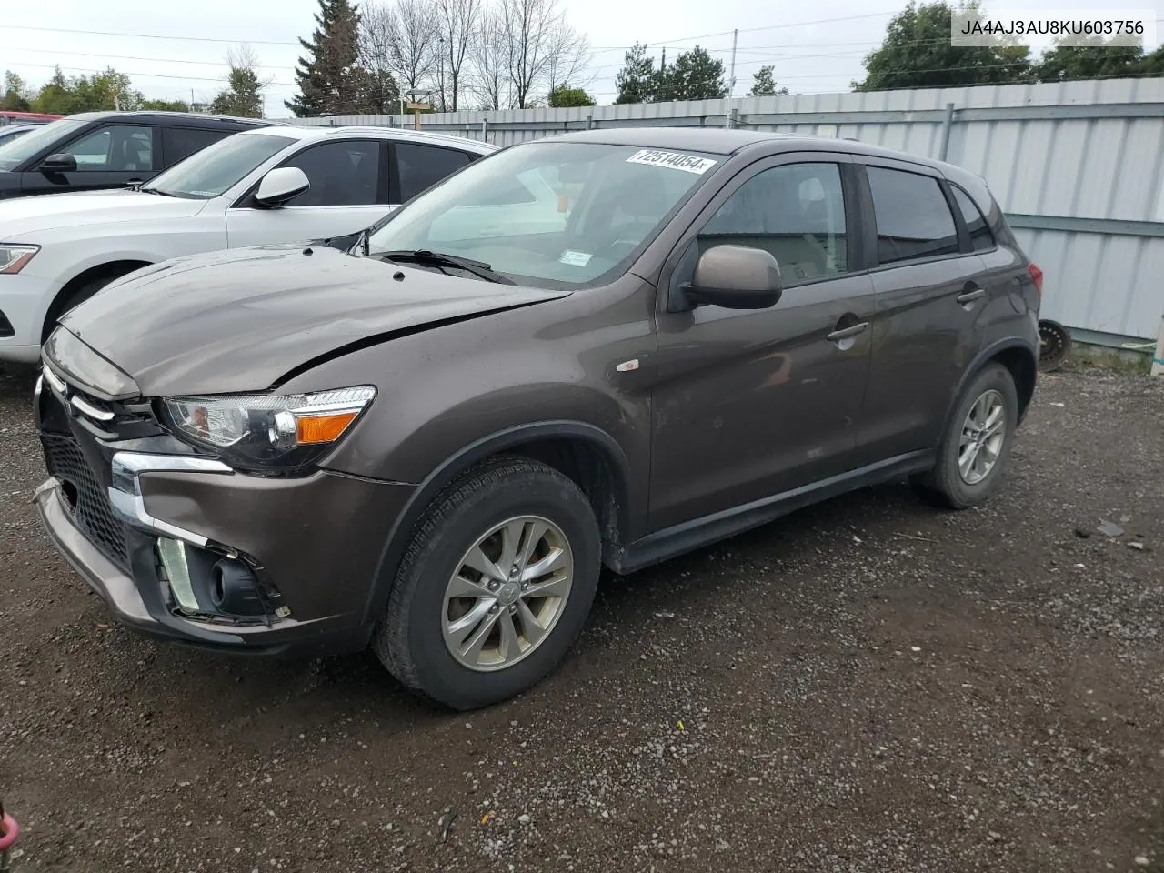 2019 Mitsubishi Rvr Se VIN: JA4AJ3AU8KU603756 Lot: 72514054