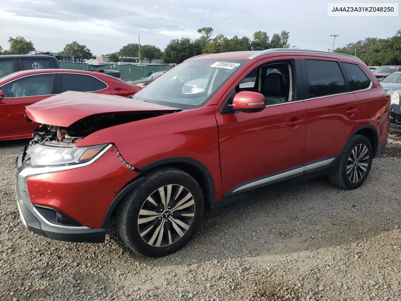 2019 Mitsubishi Outlander Se VIN: JA4AZ3A31KZ048250 Lot: 72856914