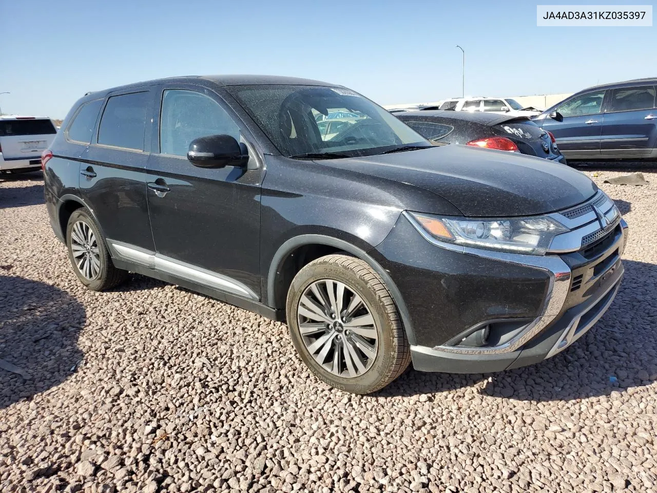 2019 Mitsubishi Outlander Se VIN: JA4AD3A31KZ035397 Lot: 73026584