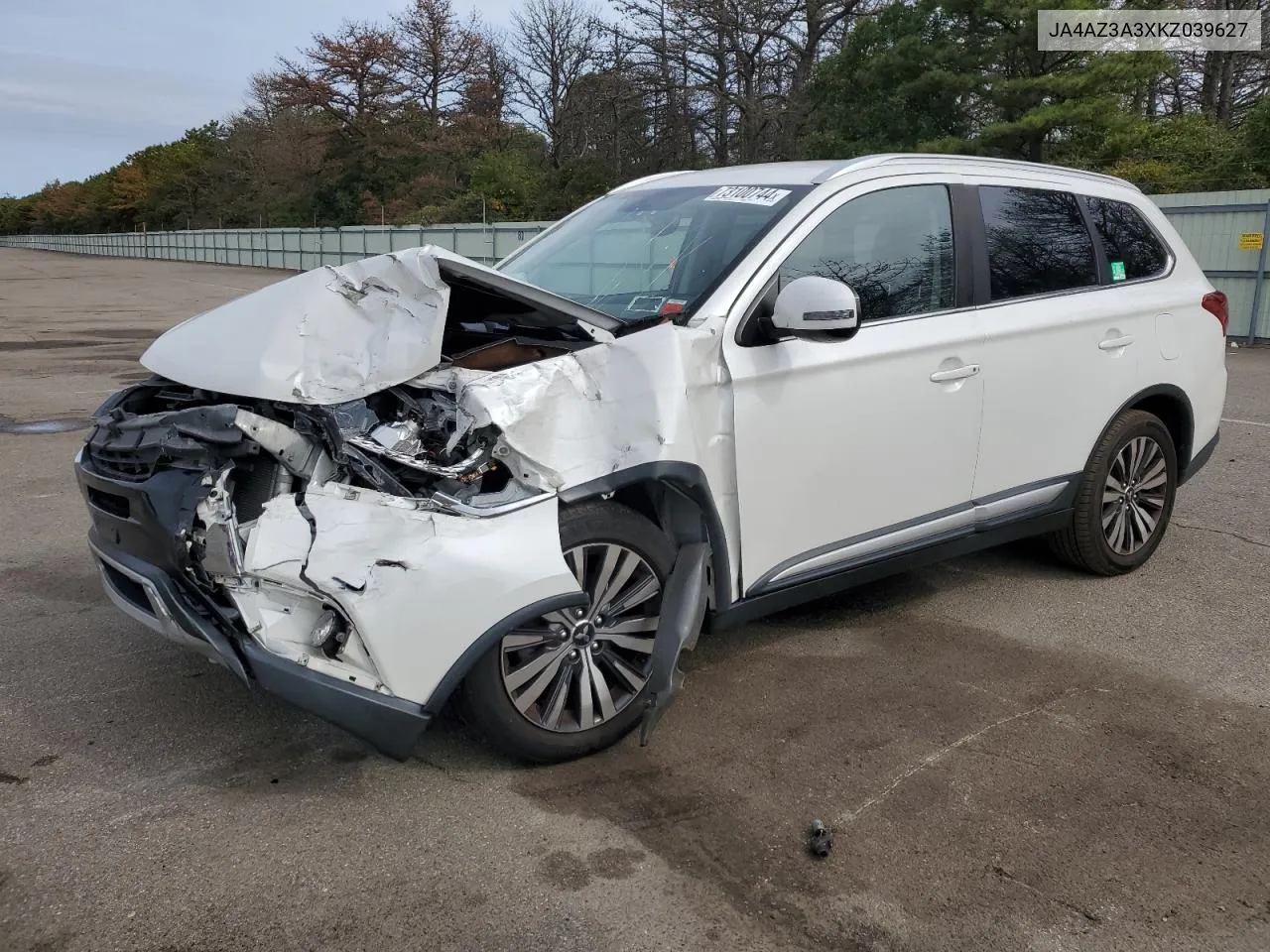 2019 Mitsubishi Outlander Se VIN: JA4AZ3A3XKZ039627 Lot: 73100744