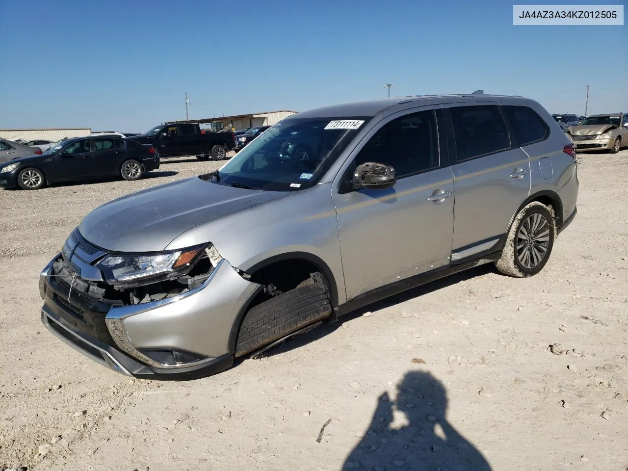 2019 Mitsubishi Outlander Se VIN: JA4AZ3A34KZ012505 Lot: 73111114