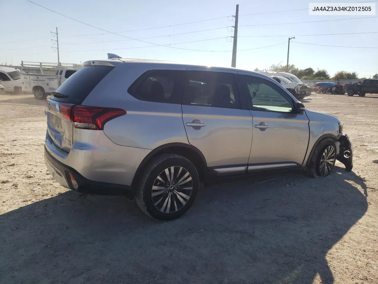 2019 Mitsubishi Outlander Se VIN: JA4AZ3A34KZ012505 Lot: 73111114