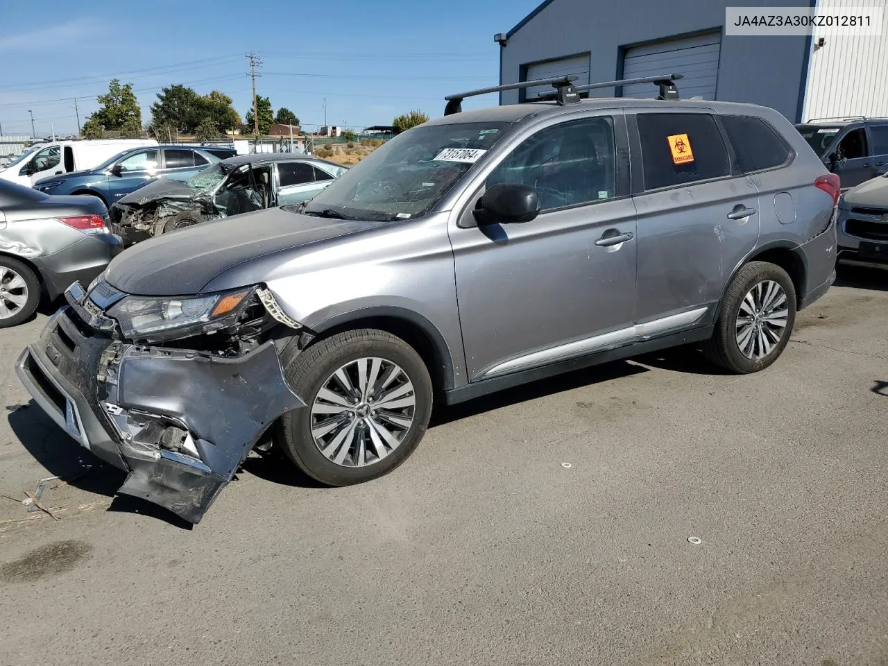 2019 Mitsubishi Outlander Se VIN: JA4AZ3A30KZ012811 Lot: 73157064