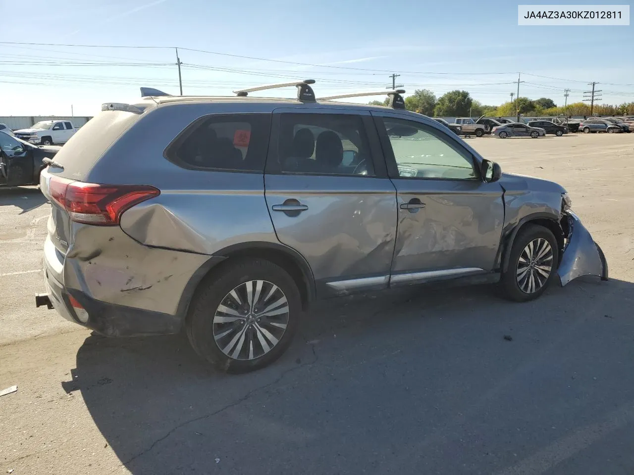 2019 Mitsubishi Outlander Se VIN: JA4AZ3A30KZ012811 Lot: 73157064