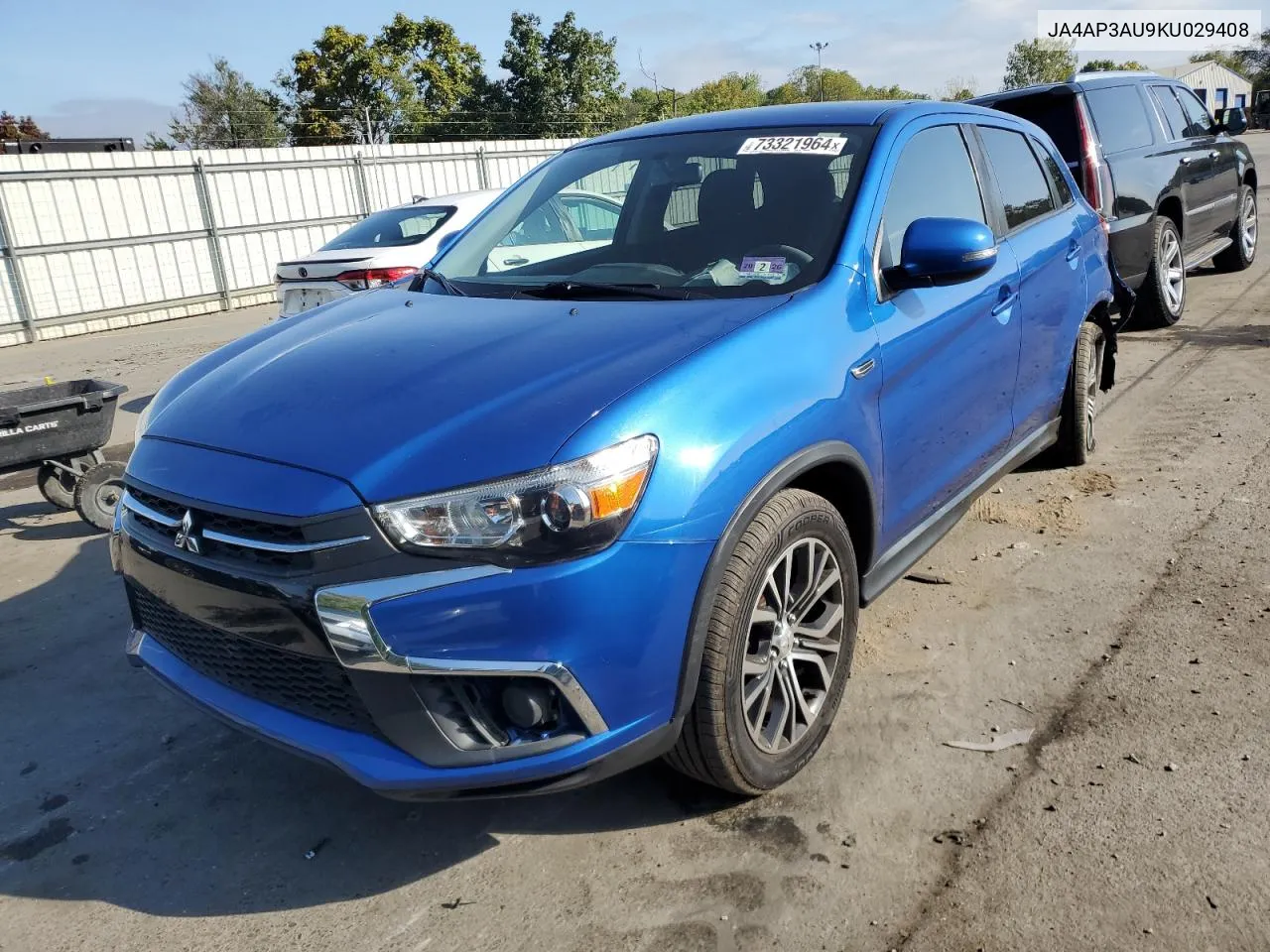 2019 Mitsubishi Outlander Sport Es VIN: JA4AP3AU9KU029408 Lot: 73321964