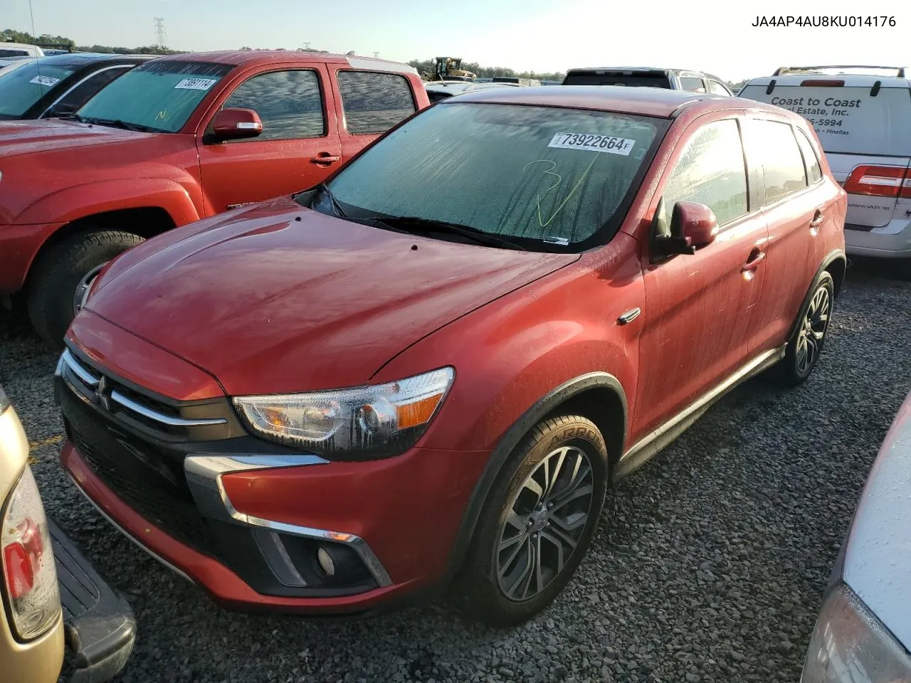 2019 Mitsubishi Outlander Sport Se VIN: JA4AP4AU8KU014176 Lot: 73922664