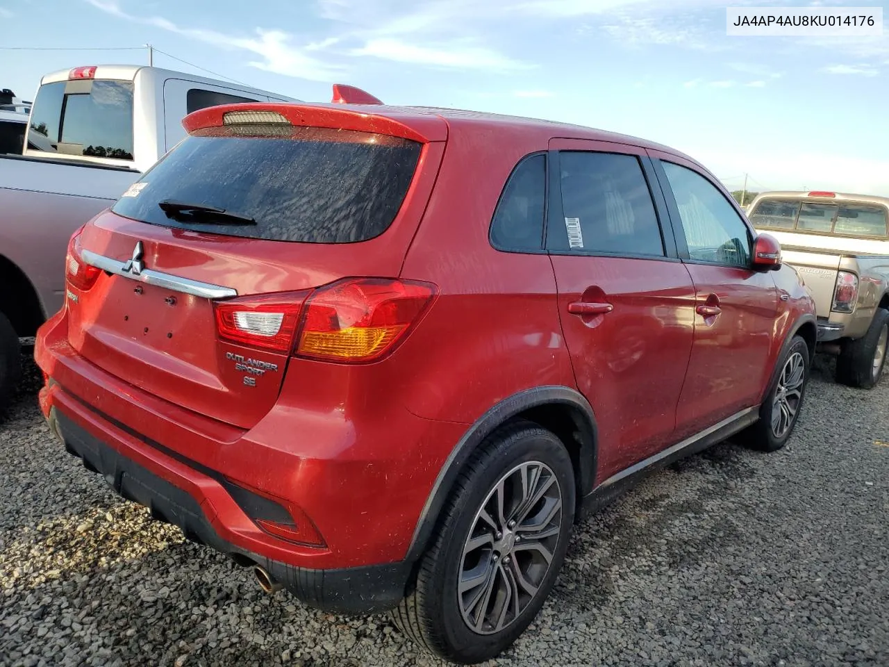 2019 Mitsubishi Outlander Sport Se VIN: JA4AP4AU8KU014176 Lot: 73922664