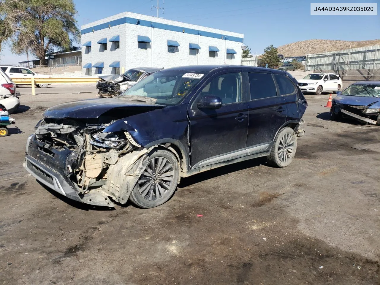 2019 Mitsubishi Outlander Se VIN: JA4AD3A39KZ035020 Lot: 74749734