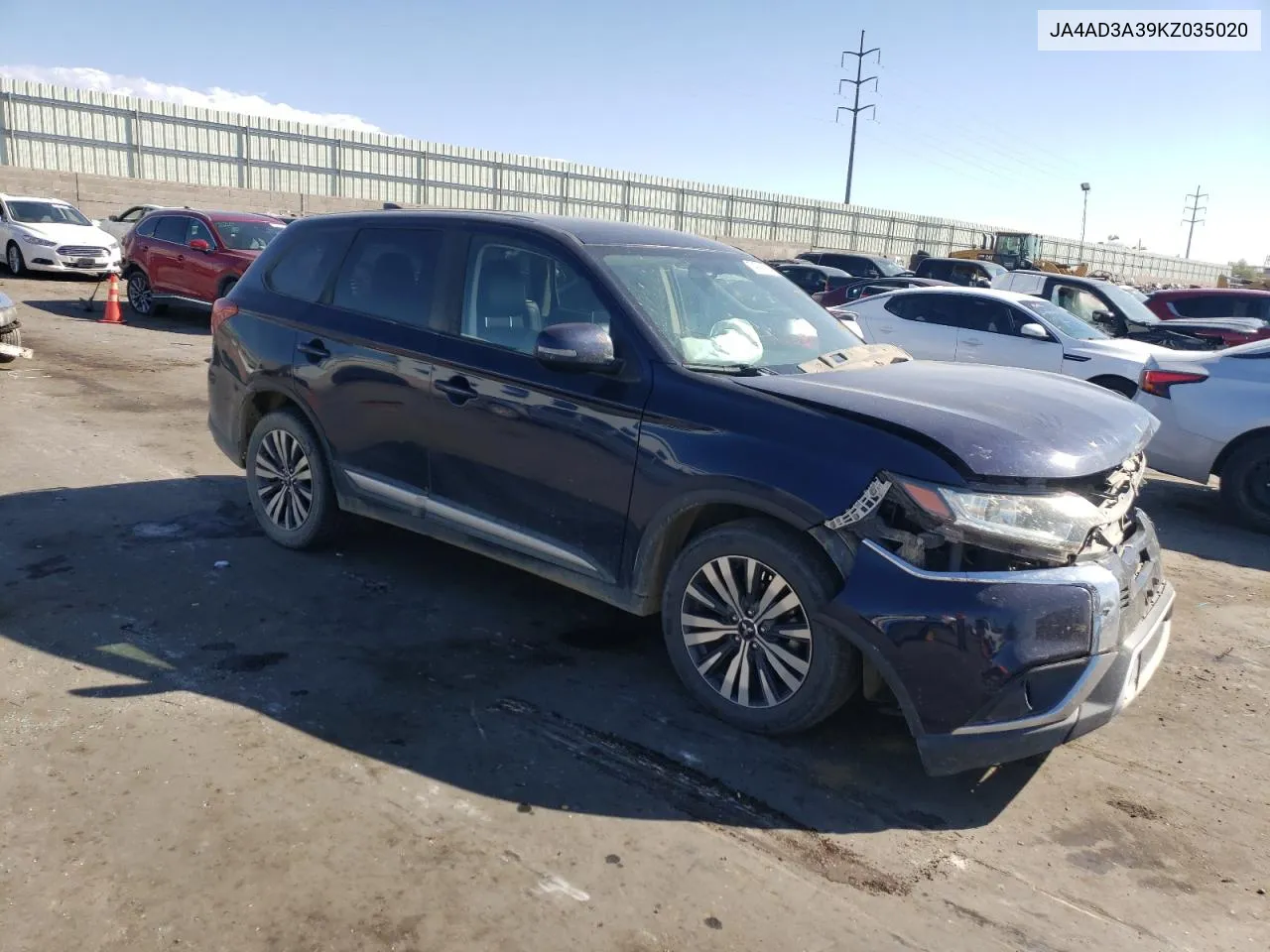 2019 Mitsubishi Outlander Se VIN: JA4AD3A39KZ035020 Lot: 74749734